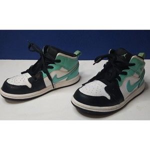 Nike Air Jordan 1 Mid Tropical Twist Igloo TD Size 10C Kids Shoes 640735-132